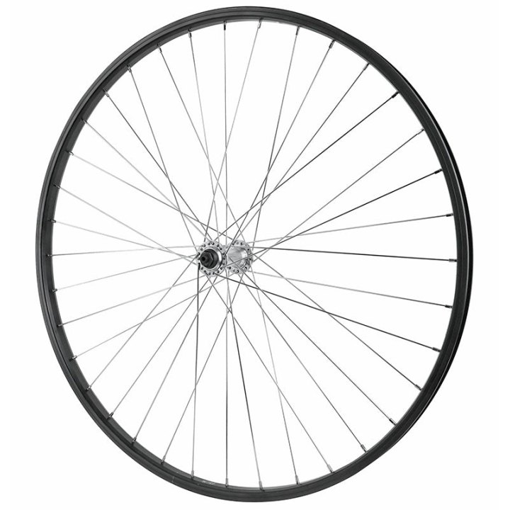 Roue VTC Patin Blocage 700 - 28" Alu Avant Moyeu Alu 36 Rayons Jante 21C -Poids Max 110 Kg-