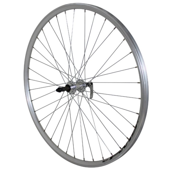 Roue VTC Patin Blocage 700 X 35 - 28" Er10 Argent Arrière Moyeu Alu Roue Libre 7-6-5V 36 Rayons Jante 19C