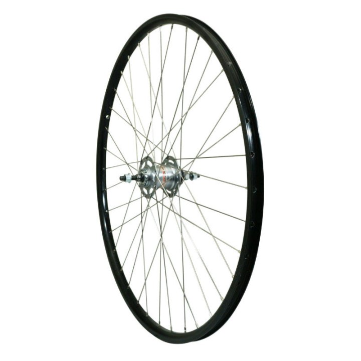 Roue VTC 700 X 35 - 28" Er20 Arrière Noir Double Paroi Moyeu Nexus 3V Frein Tambour 36 Rayons INOX (Sg-3R40)