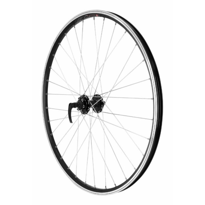 Roue VTC Disque - Patin Blocage 700 X 35 - 28" M260 Avant Noir Moyeu Velox 6 Trous Jante 19C 32 Rayons - Poids Max 130 Kg-