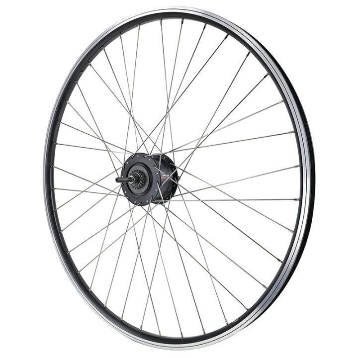 Roue VTC Patin 700 X 35 - 28" Er10 Arrière Noir Double Paroi Moyeu Nexus 7V 36 Rayons INOX (Sg-C30001-7R)