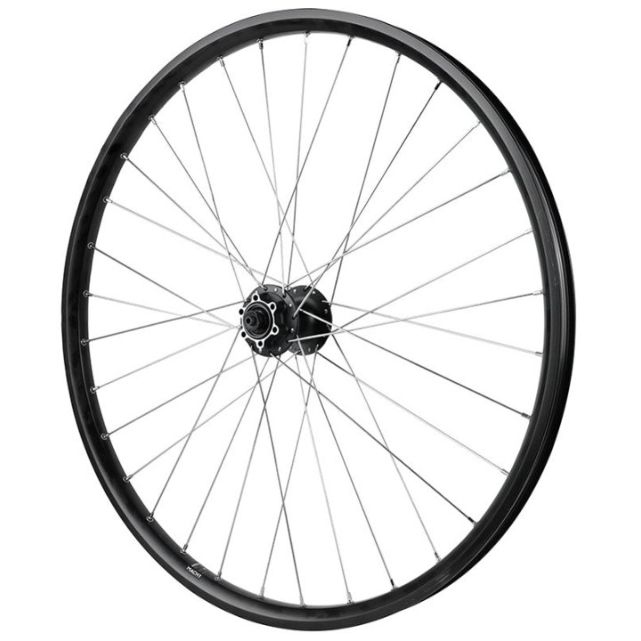 Roue VTT - Cargo - VAE - E-Bike - Longtail Disque Blocage 27.5" Velox Kargo L Avant Noir Moyeu Shimano Deore M475 6 Trous (Renforcé) 32 Rayons INOX -Poids Max 225 Kg-