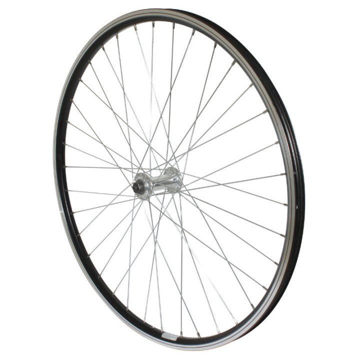 Roue VTT Patin Blocage 26" P2R Avant Alu Noir Double Paroi Moyeu Alu