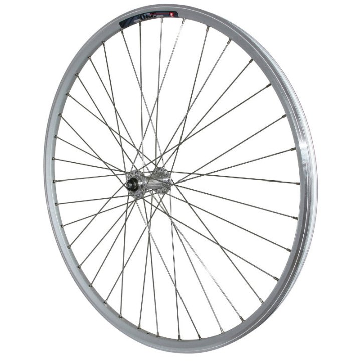 Roue VTC Patin Blocage 700 X 35 - 28" M260 Avant Renforcé Moyeu Miche Magnum Argent Spécial Loueur Jante 19C 36 Rayons INOX -Poids Max 130 Kg-