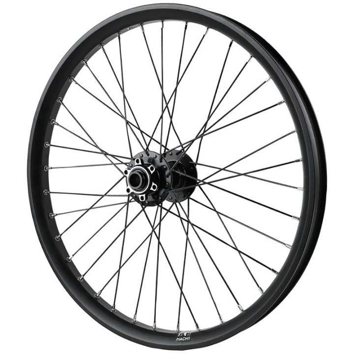 Roue VTT - Cargo - VAE - E-Bike - Longtail Disque Axe Traversant 20" Trucky 30 Tubeless Ready Avant Noir Moyeu Velox 6 Trous (Renforcé) Jante 30C 36 Rayons Diamètre 2.3-2.0 mm -Poids Max 250 Kg-