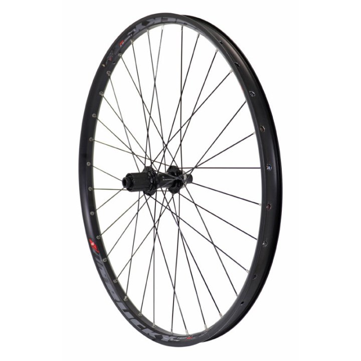 Roue VTT Disque 27.5" Trucky 30 Tubeless Ready Arrière Centerlock Noir Moyeu Shimano Tc500 11-10V Axe Traversant 12-142 Jante 30C 32 Rayons
