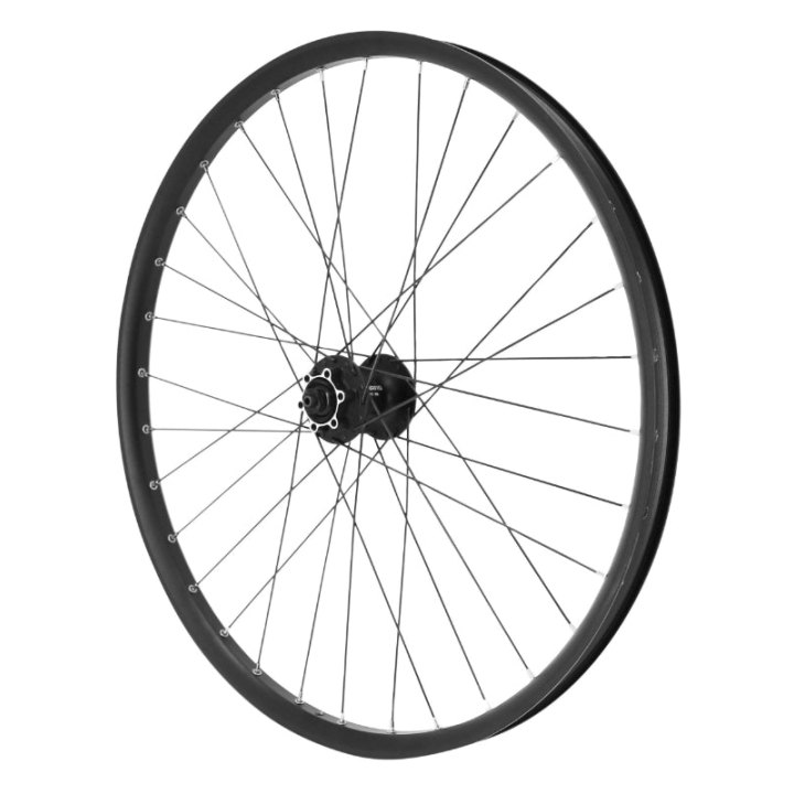 Roue VTT - Cargo - VAE - E-Bike - Longtail Disque Blocage 26" Trucky Avant Noir Moyeu Shimano M475 6 Trous (Renforcé) Jante 30C 32 Rayons Diamètre 2.3 mm -Poids Max 250 Kg-
