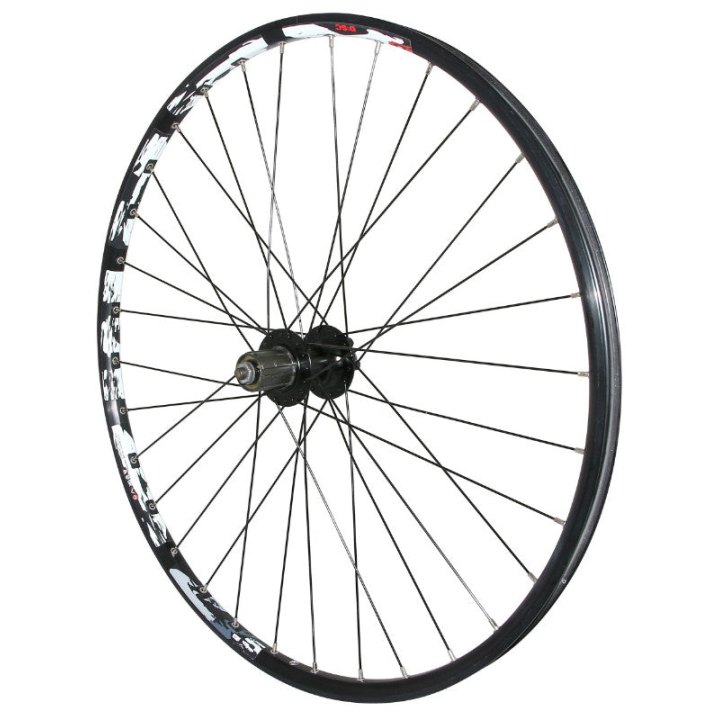 Roue VTT Disque Blocage 27.5" Karma Arrière Noir Moyeu Velox 6 Trous Cassette Type Shimano 11-10-9V 32 Rayons Jante 21C -Poids Max 150 Kg-