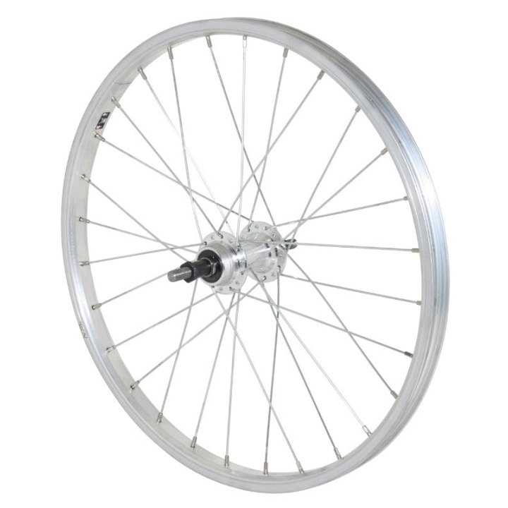 Roue VTT Patin 20" Alu Arrière Moyeu Alu Axe Plein Roue Libre 6-7V (Vendu Avec Écrou 10X100) Jante 21C 28 Rayons