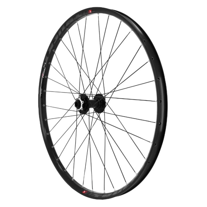 Roue VTT Disque 29" Trucky 30 Tubeless Ready Avant Noir Moyeu Velox Roulement Disque 6 Trous Axe Traversant 15-100 Jante 30C 32 Rayons