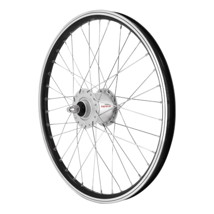 Roue VTT Patin 20" Er10 Avant Noir Moyeu Shimano Dynamo Axe Plein Dh-C3000 6V-3W Jante 19C (Pour Éclairage Avant Et Arrière)