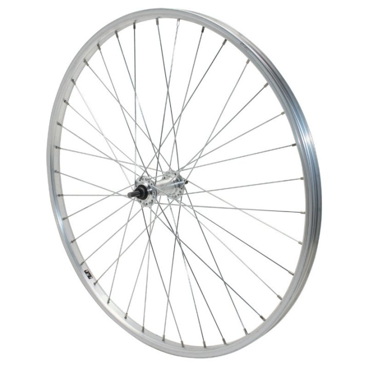 Roue VTT Patin 26" Alu Avant Moyeu Alu Axe Plein (Vendu Avec Écrou 9X100) Jante 21C