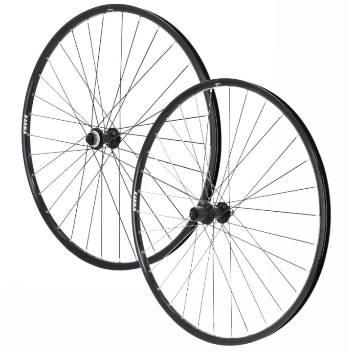 Roues VTT Disque Blocage 26 Karma Noir Double Paroi Avec Oeillets Moyeu Shimano Tx505 Centerlock 9-10-11V 3(Paire) 32 Rayons Noir Jante 21C