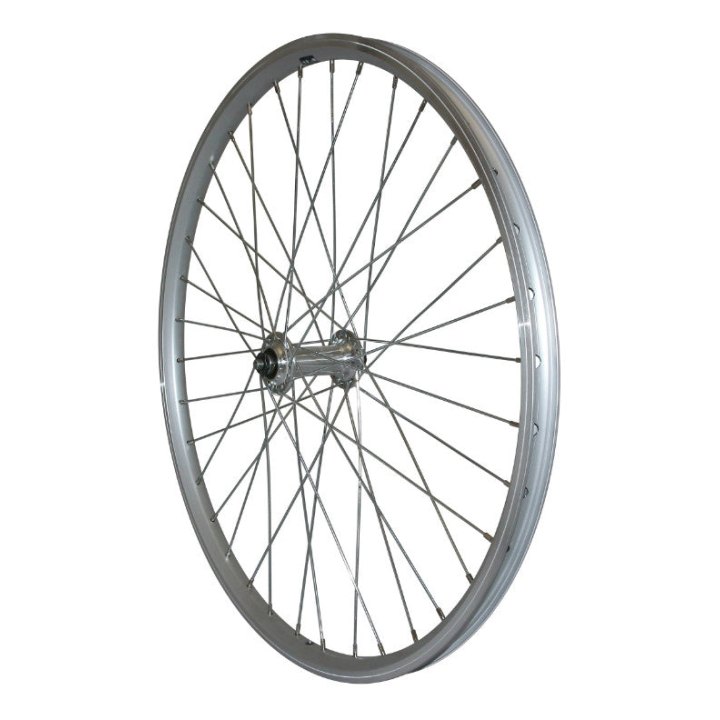 Roue VTT Patin Blocage 24" Er10 Avant Argent Moyeu Alu Jante 19C