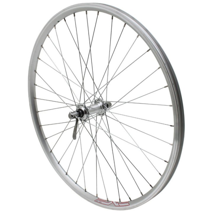 Roue VTT Patin Blocage 26" Er10 Avant Argent Moyeu Alu Jante 19C