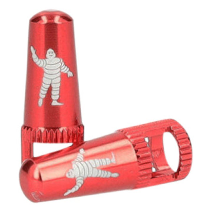 Bouchon Valve De Pneu Tubeless Presta Michelin Colori Rouge (Vendu A La Paire)