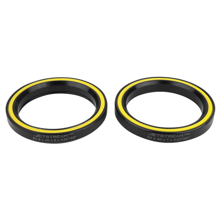 Roulement Jeu Direction Tripeak Jetstream Pro Solitech Céramique - 40 X 52 X 7 mm 45X45° - 40 X 51.8 X 8 mm 36X45° (Garantie 4 Ans) -Compatible Ribble Endurance Sl,Sl R, Ultra... (Vendu A La Paire)