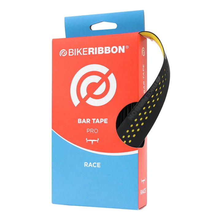 Ruban De Guidon - Cintre Bike Ribbon Drop Noir-Jaune