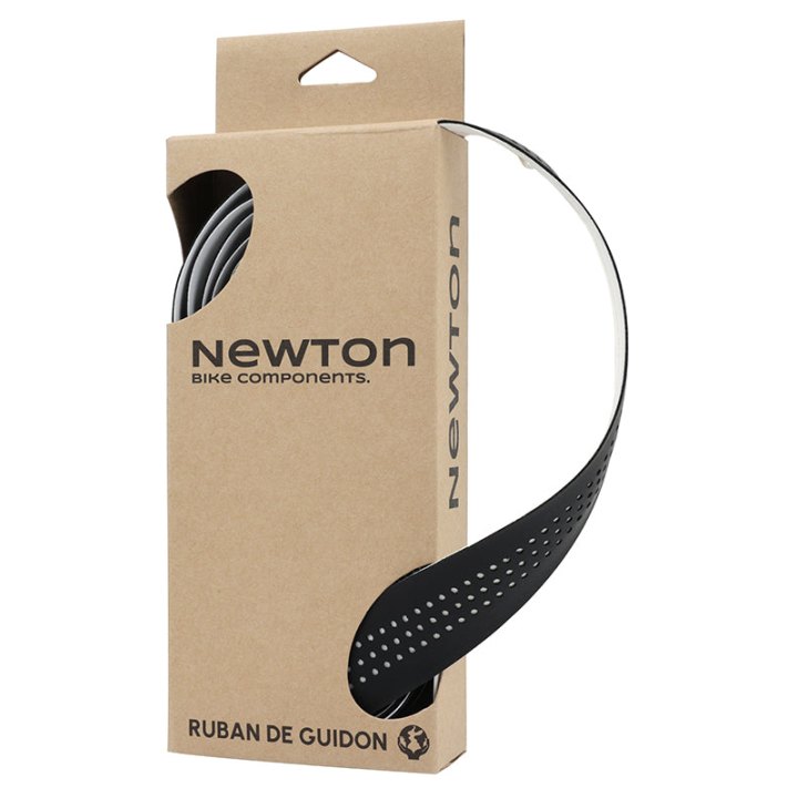 Ruban De Guidon - Cintre Newton Noir Effets Blanc Avec Bouchons (Super Resistante Et Confortable)