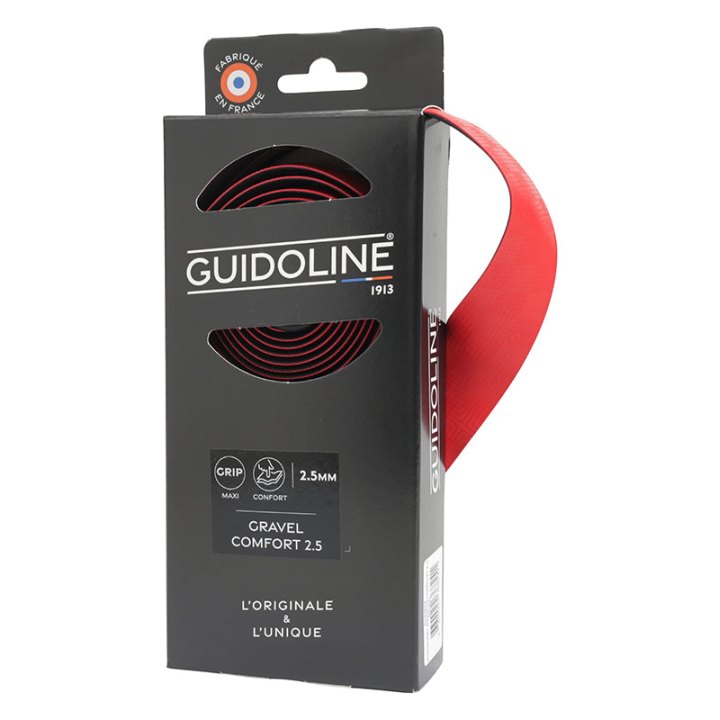 Ruban De Guidon - Cintre Velox Gravel Comfort 2,5 mm Rouge - Guidoline