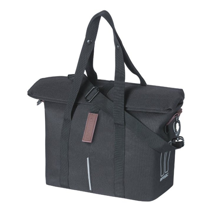 Sac A Main Vélo Basil City 8-11L Noir Étanche Fixation Klickfix Non Inclus Ou Crochet Hook