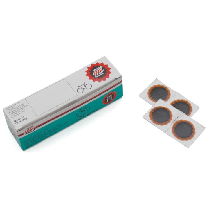 Rustine Chambre Tip Top F1 Rouge Ronde Diam 25 mm (Boite De 100) (500 0029)