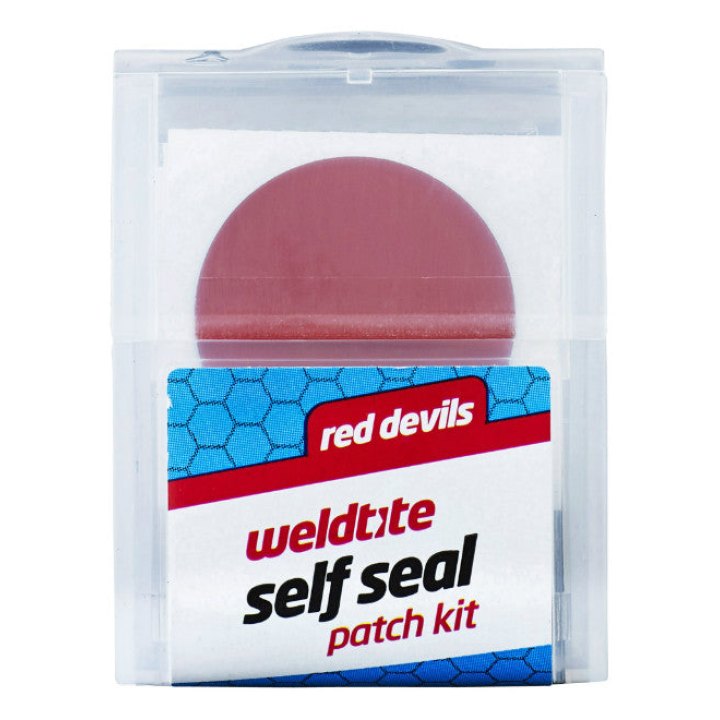 Rustine Weldtite Red Devils Autocollantes-Autoadhesives Rouge (Boite De 6)