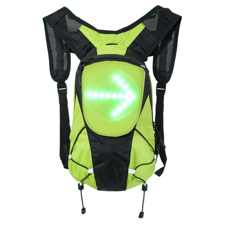 Sac A Dos Avec Signalisation Intégrée 48 Leds Avec Indicateur Direction Et Telecommande Cintre Sans Fil (H12Xl12 cm) - Capacite 5L - Rechargeable Usb