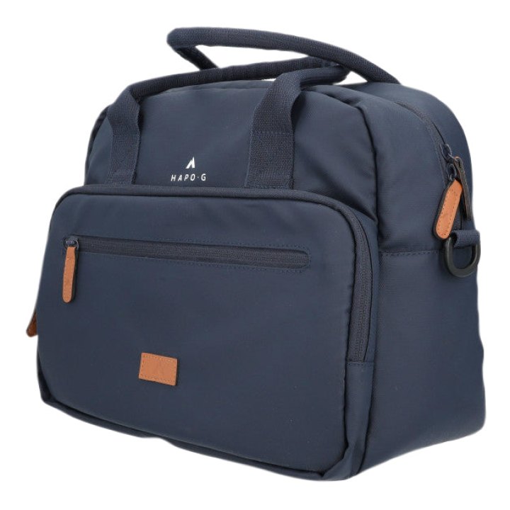 Sacoche Arrière Vélo Hapo.G Velotaf Bleu Fixation Porte Bagage (28X34X15 cm) - Fixation Sangles Velcro Sur Porte Bagage