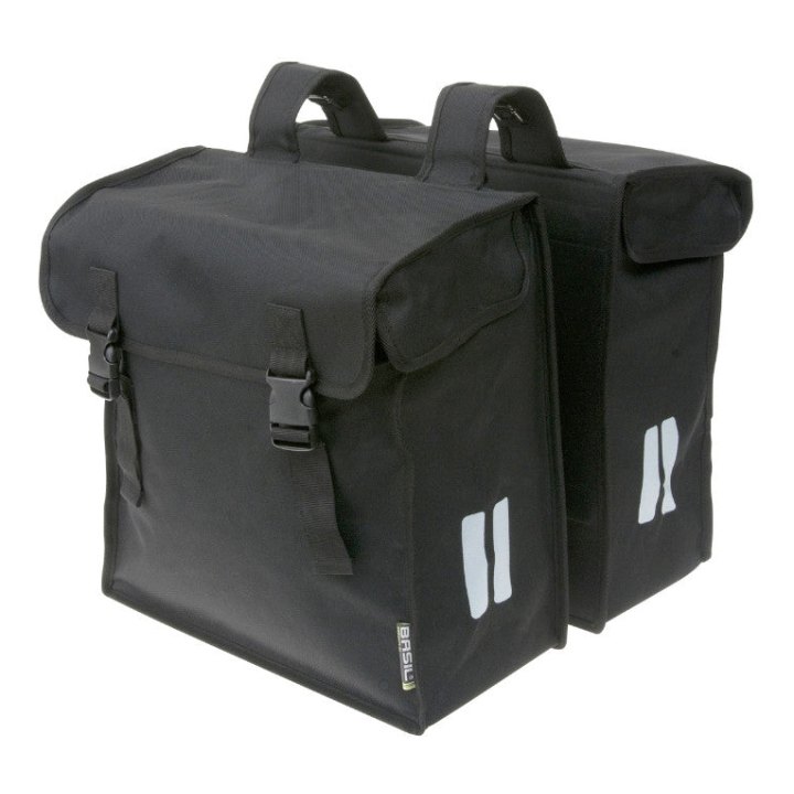 Sacoche Arrière Vélo Double Basil Mara XXL 47L Noir (45X16X36 cm)