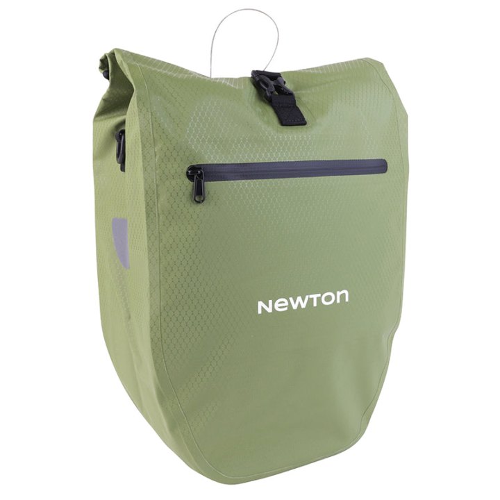 Sacoche Arrière Vélo Laterale Sac Bandouliere Newton Vert D'Eau Droit-Gauche 21L Fixation Quick Lock Pour Porte Bagage Avec Systeme Antivol (53 X 29,5 X 13,5 cm)