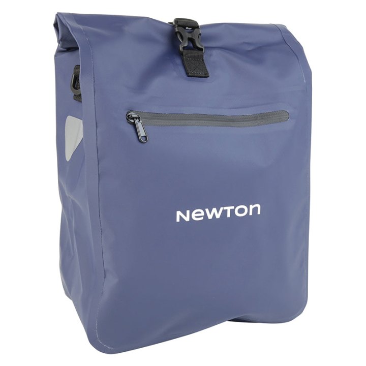 Sacoche Arrière Vélo Laterale Sac Bandouliere Newton Bleu Droit-Gauche 20L Fixation A Crochet Et Velcro Pour Porte Bagage