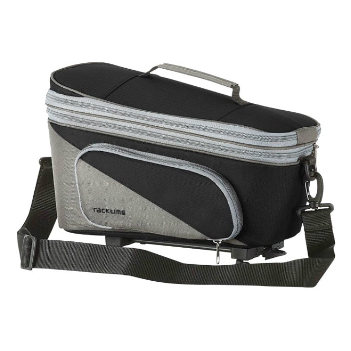 Sacoche Arrière Vélo Racktime Talis Plus Noir Fixation Porte Bagage (L 37 cm X L 22 cm X H 19 cm) - Compatible Systeme Racktime Snapit (Avec Sacoches Laterales)