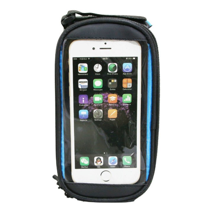 Sacoche De Cadre-Potence Vélo Smartphone Pour Telephone Portable - I-Phone Fixation A Velcro (19.5X10X9 cm)