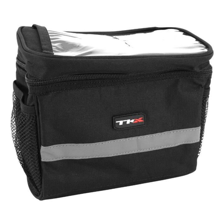 Sacoche De Cintre-Guidon Vélo Noir Fixation Clip Pour 31.8 (Lg19Xl10Xh17 cm)