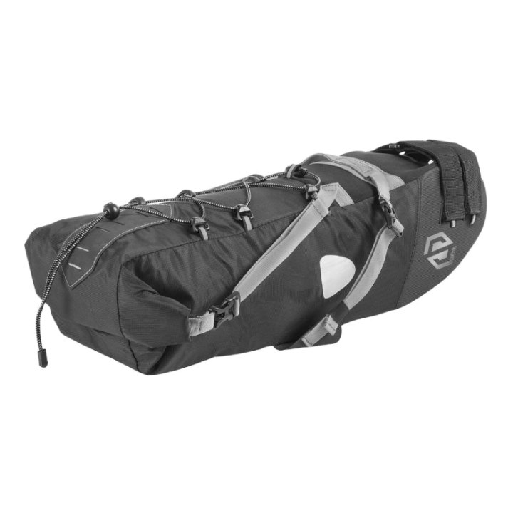 Sacoche De Selle - Seatpack Vélo Skuad Noir Medium 5.5L. Étanche Fixation Velcro ( L 46 cm X L 9 cm X11 cm) Charge Maxi 5Kgs