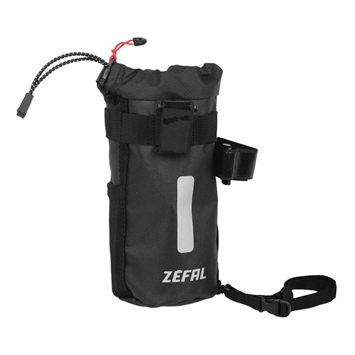 Sacoche De Cintre-Guidon Vélo Zefal Z Adventure Pouch Bag Noir Fixation Velcros (Lg180 mm X D90 mm - 1.1 Litre) - Avec Réflecteurs