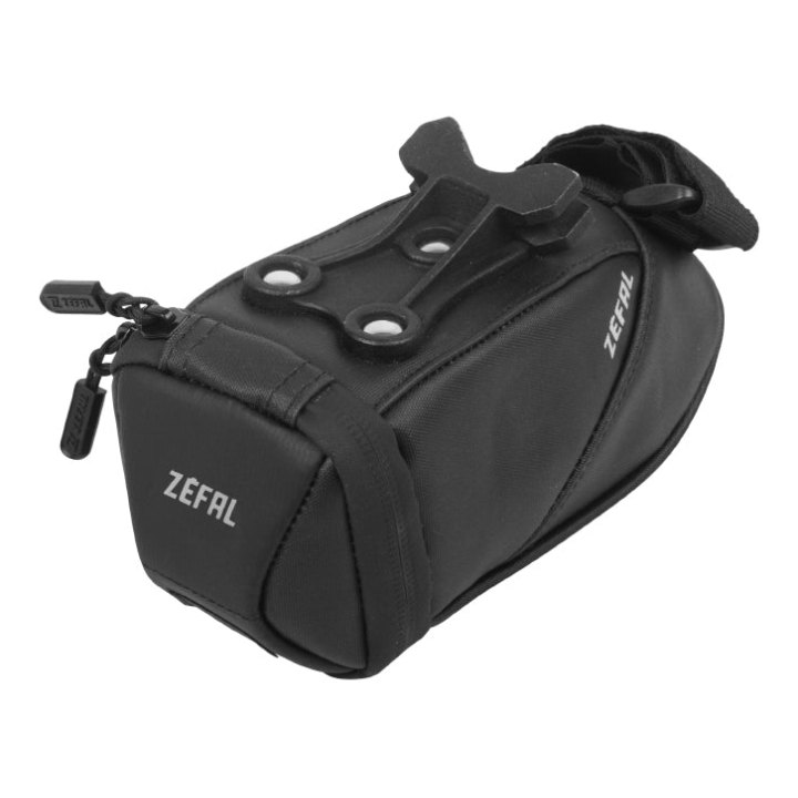 Sacoche De Selle Vélo Zefal Iron Pack 0,5L Noir Fixation Rail De Selle
