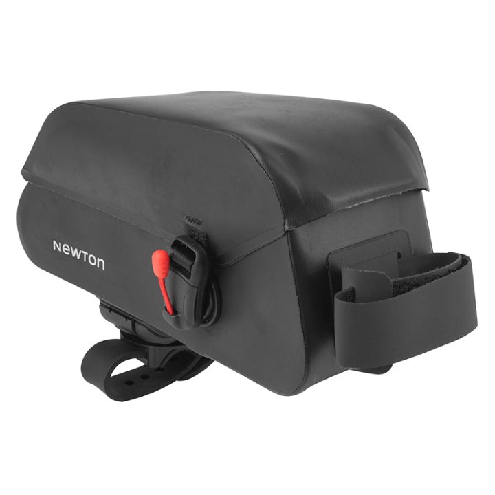 Sacoche De Cadre Vélo Newton Noir Fixation Magnetique + Velcro Étanche (L 240 X L 80 X H 125 mm) Compatible Route-Gravel