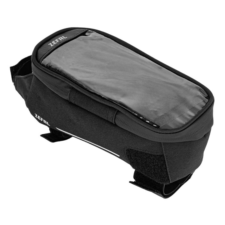 Sacoche De Cadre Vélo Zefal Console Pack T1 1L Noir Avec Support Smartphone Étanche Tactile Fixation Velcro (L 90 X L 210 X H 110 mm)