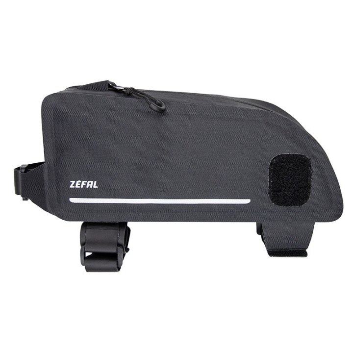 Sacoche De Cadre Vélo Zefal Z Adventure T1 Noir Fixation Velcro (L 50 X L 220 X H 100 mm - 1Litre) Charge Maxi 1Kgs