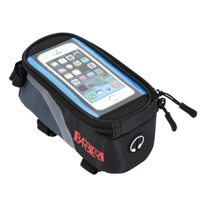 Sacoche De Cadre-Potence Vélo Smartphone Pour Telephone Portable - I-Phone Fixation A Velcro (17X9X7 cm)