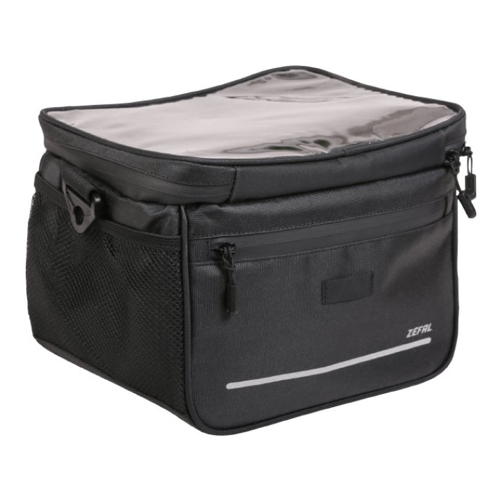 Sacoche De Cintre-Guidon Vélo Zefal Bag Noir Fixation Clip (230X180X175 mm - 7L) - Entraxe Fixation 60 mm Intérieur