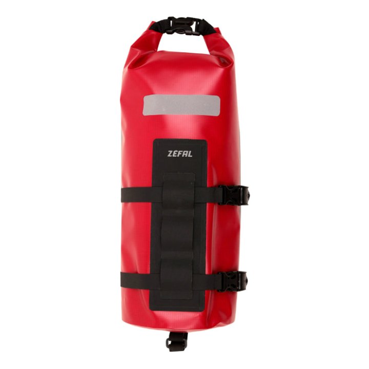 Sacoche De Fourche Vélo Zefal Z Adventure Fork Pack Rouge Fixation Sangles Auto Agrippantes (Lg36.5Cmxd15 - 6Litres) (Support Fixation Inclus)