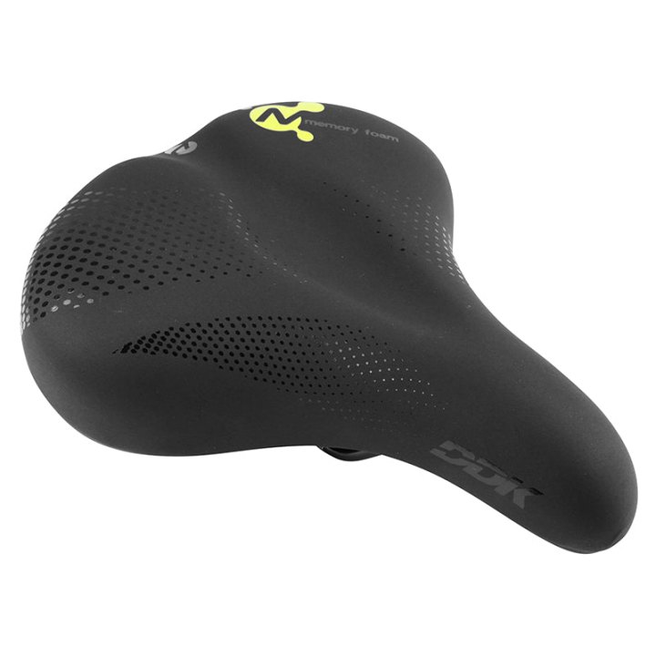 Selle Newton City Metro Elastomere Relaxed Noir A Memoire De Forme Avec Poignée Prise En Main 260X220 mm (Ideal Pour Vélo Électrique)