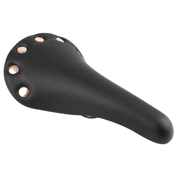 Selle Newton Route Vintage Colori Noir Avec Rivets Rail Acier 263X148 mm