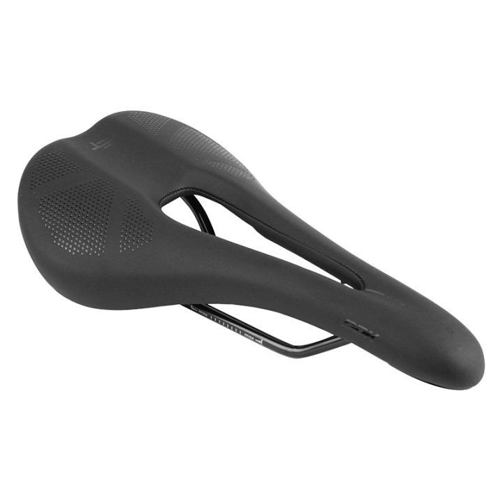 Selle Newton Route - Gravel Noir Mad Sad2 Avec Trou Central 276X154 mm Rail Acier Noir