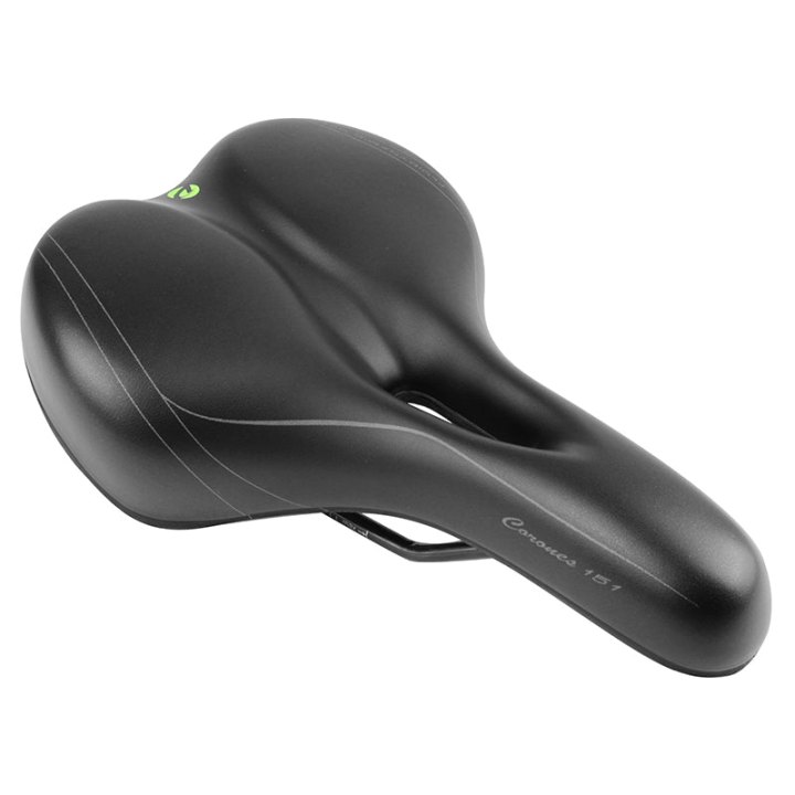 Selle Newton City Fluidynamic Double Densite Confort 51 Moderate Avec Trou Central Noir Homme 272X192 mm (Offre Spéciale)
