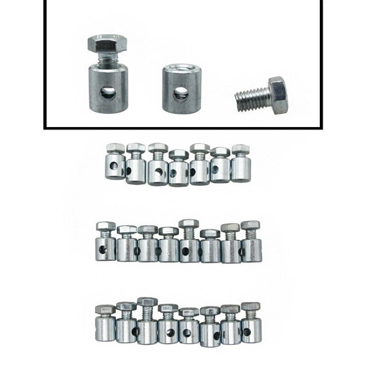 Serre Câble De Frein Vélo Algi - Diam 9 mm - L10 mm - Trou 3,5 mm (Blister De 25) (00429000-025)
