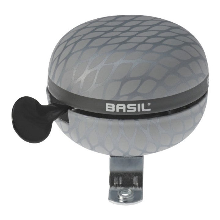 Sonnette Timbre Basil Noir Argent Métal Diam 60 mm (Vendu A L'Unite) Fixation 22,2-25,4 mm